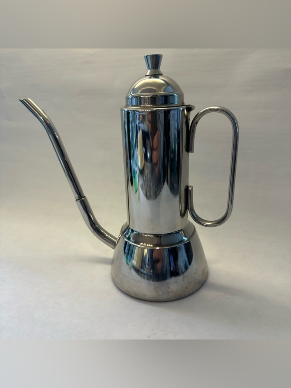 Vintage INOX Italy Stainless Steel Gooseneck Kettle Pour Over Coffee Tea Pot MCM